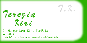 terezia kiri business card